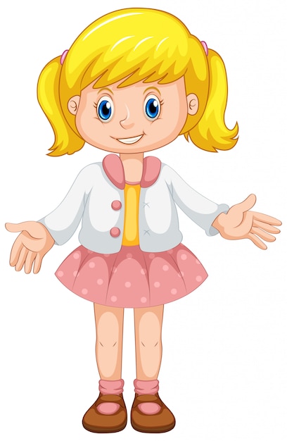 Un personaje de niña linda
