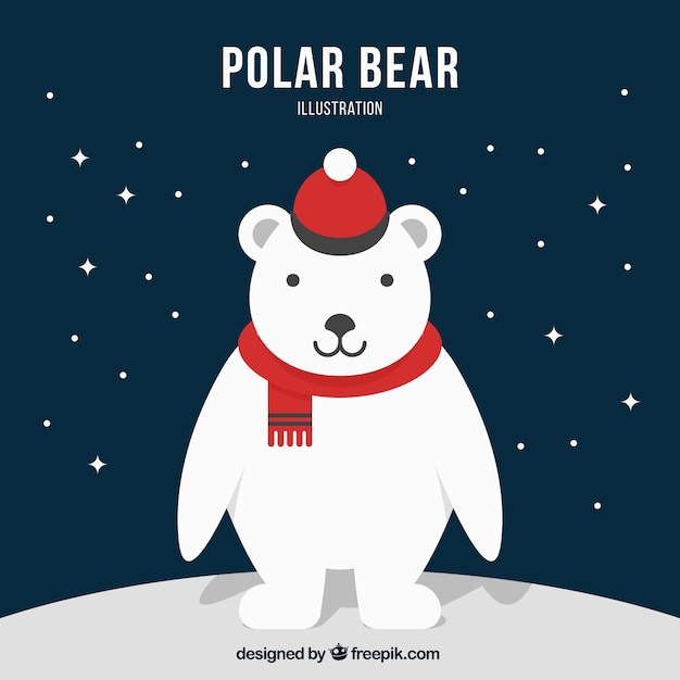 Vector gratuito personaje de oso polar