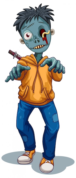 Un personaje zombie
