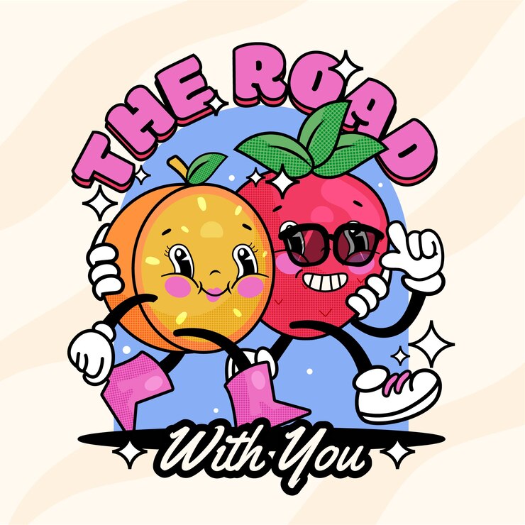 Vector gratuito personajes dibujados a mano enamorados ilustración de dibujos animados