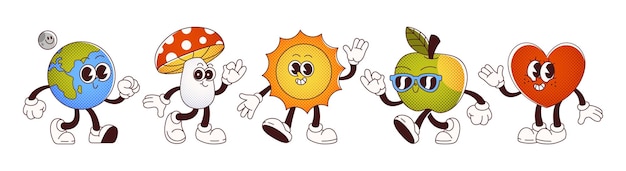 Los personajes de dibujos animados son lindos.