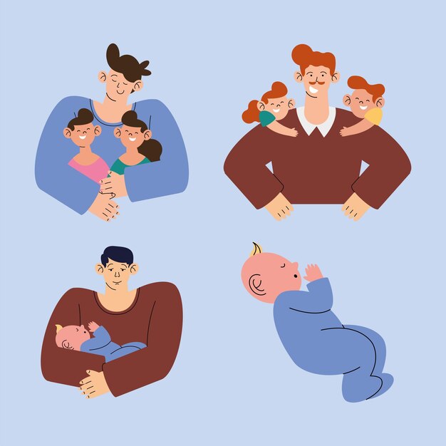 personajes del grupo de padres e hijos