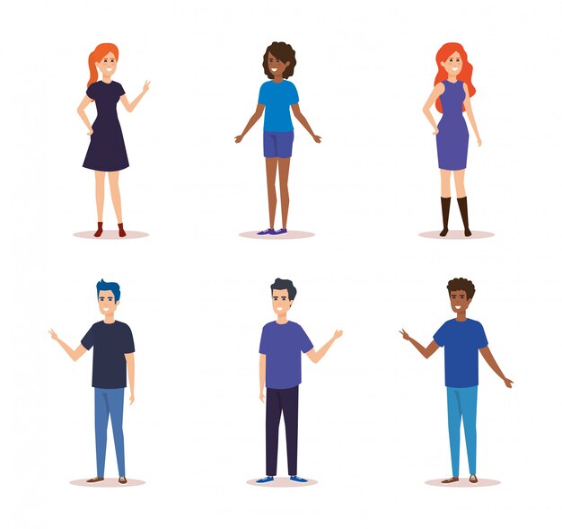 Personajes de grupo de personas