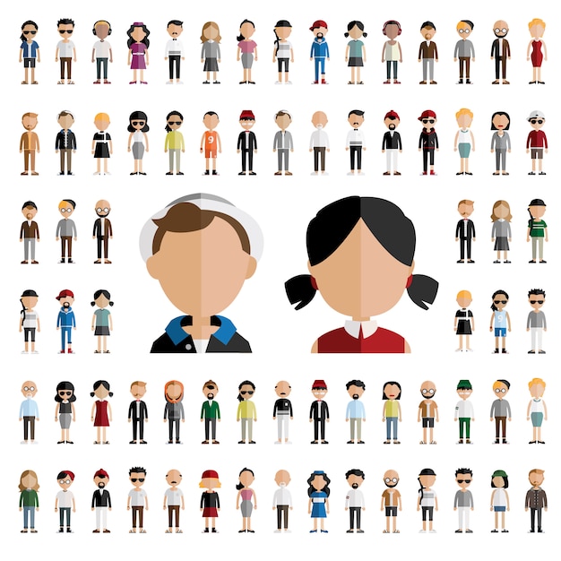 personajes de hombre y mujer