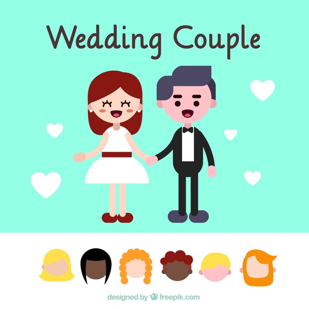 Personajes de parejas de boda