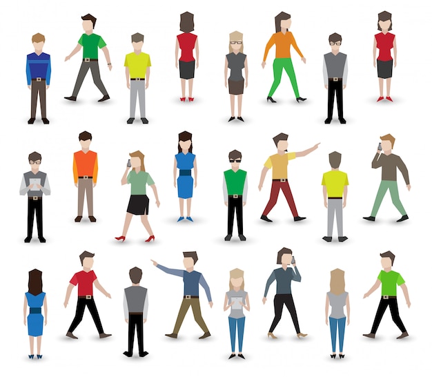 Vector gratuito personajes de pixel de personas