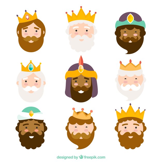 Personajes de los tres magos de oriente
