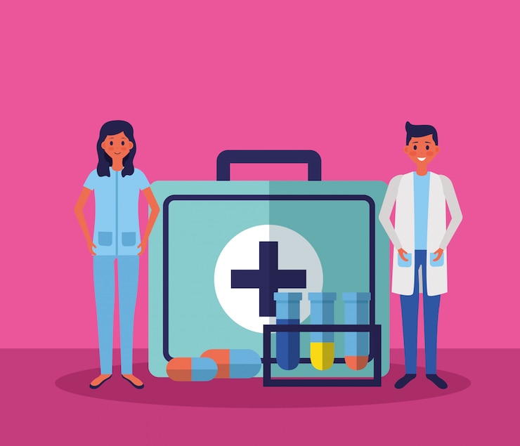 Vector gratuito personal médico