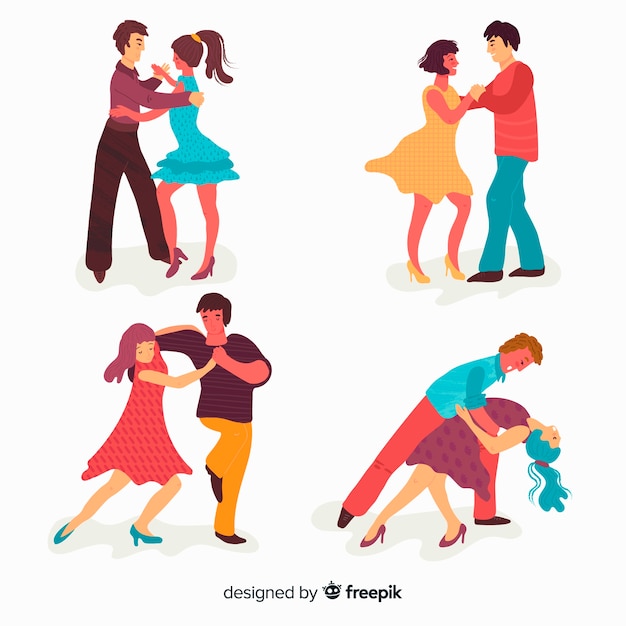 Vector gratuito personas bailando