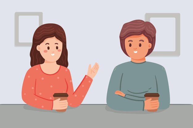 Personas con bebidas calientes