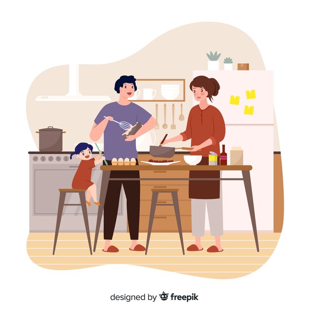Personas cocinando en la cocina