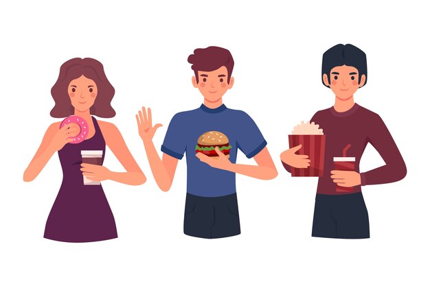 Personas con comida