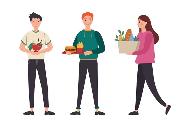 Personas con comida