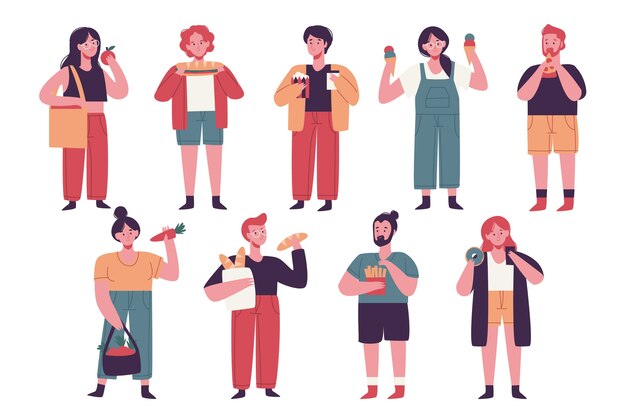 Personas con concepto de comida