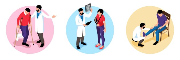 Personas dañadas en el consultorio del médico.