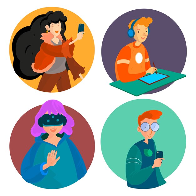 Personas con dispositivos tecnológicos.