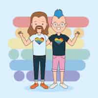 Vector gratuito personas lgbt