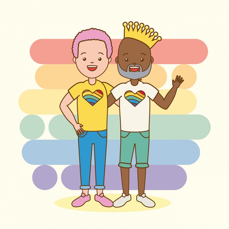 Vector gratuito personas lgbt