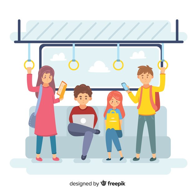 Personas en el metro