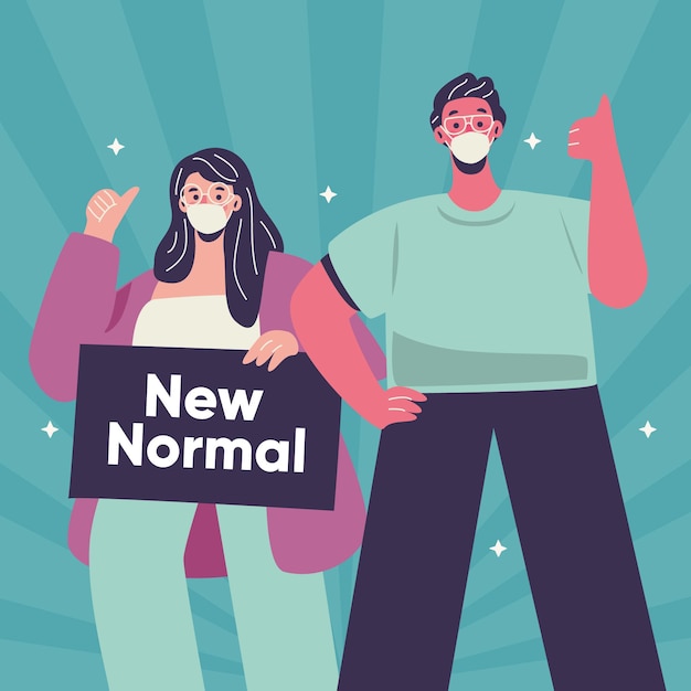 Personas que afrontan la nueva normalidad de forma positiva