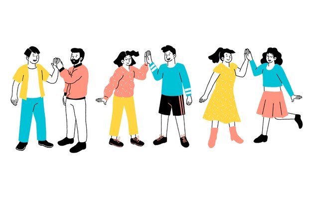 Las personas que dan cinco