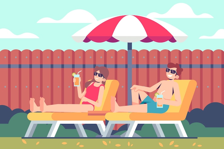Vector gratuito personas que disfrutan de vacaciones