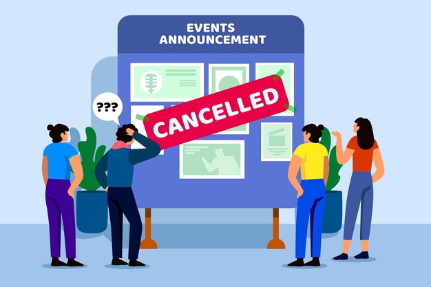 Personas que se enteran de eventos cancelados