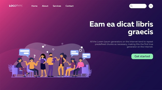 Personas que hacen preguntas a empresarios