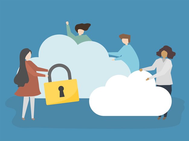 Personas que mantienen la tecnología bloqueada