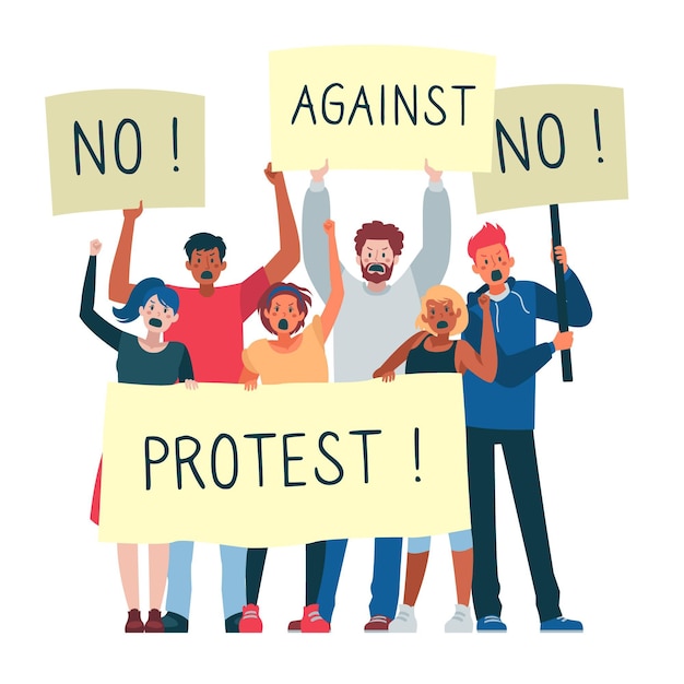 Personas que protestan