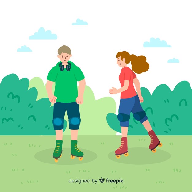 Personas que realizan actividades al aire libre.