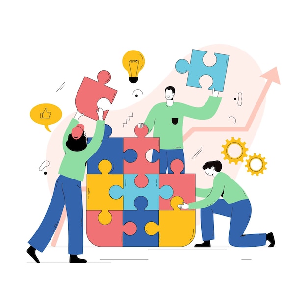 Personas que trabajan juntas en una startup.