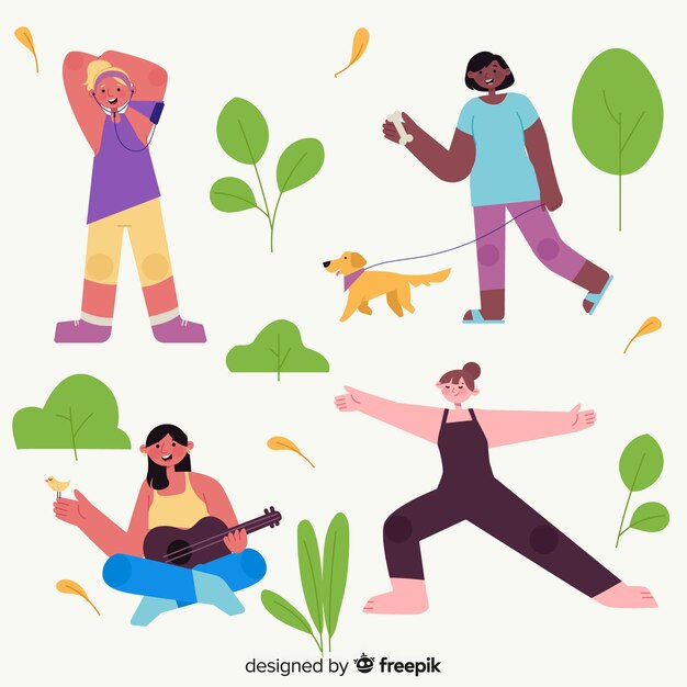 Personas realizando actividades al aire libre