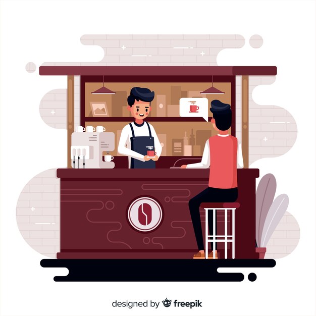 Personas sentadas en un cafe