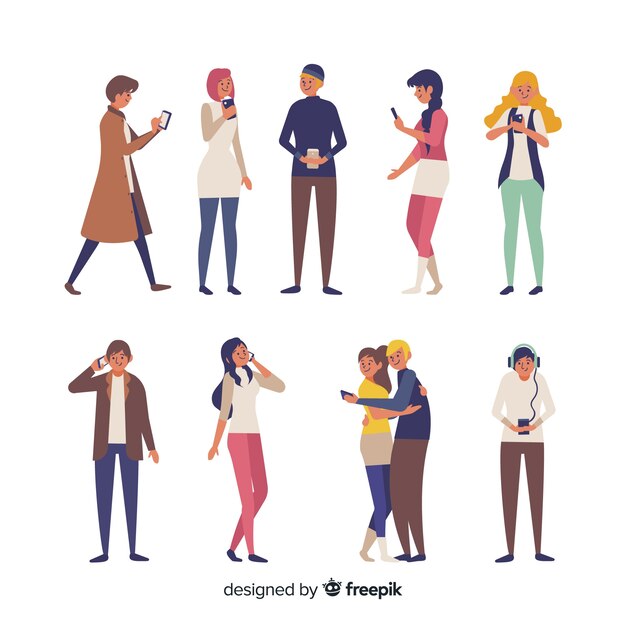 Personas con smartphones