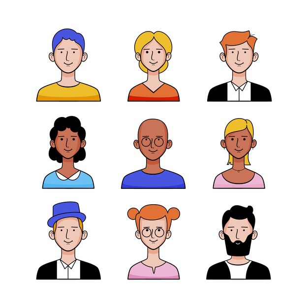 Personas con sus opciones de ropa únicas.