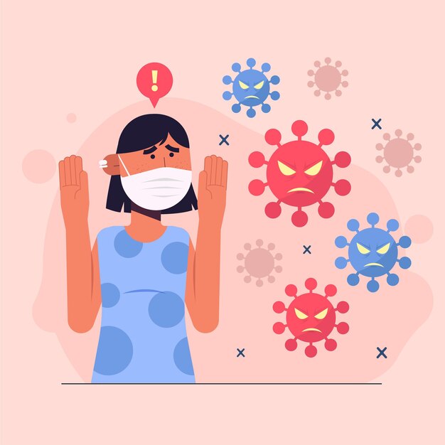 Personas temerosas de la enfermedad por coronavirus