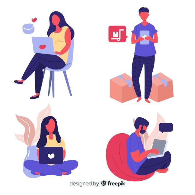 Personas usando aparatos tecnológicos