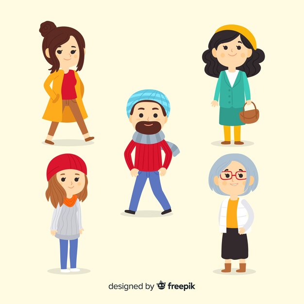 Personas vestidas con ropa de otoño