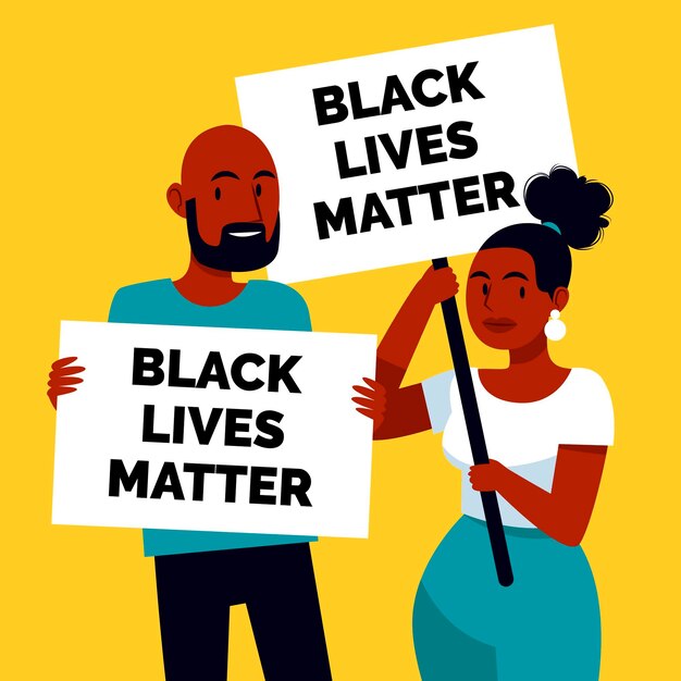 Las personas con vidas negras tienen pancartas importantes