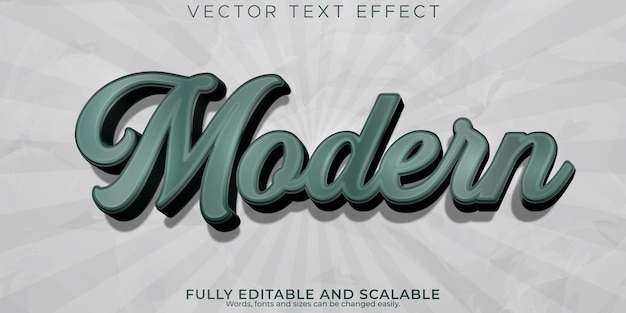 Vector gratuito perspectiva editable de efecto de texto moderno y estilo de texto elegante