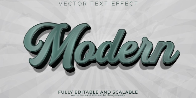 Perspectiva editable de efecto de texto moderno y estilo de texto elegante