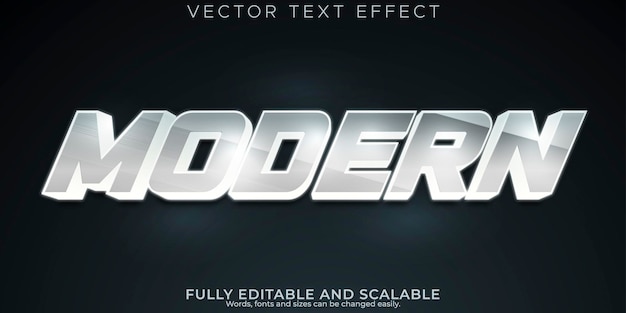 Perspectiva editable de efecto de texto moderno y estilo de texto elegante