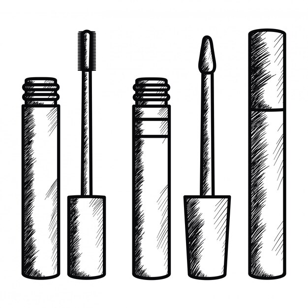 Pestañas de maquillaje icono de dibujo