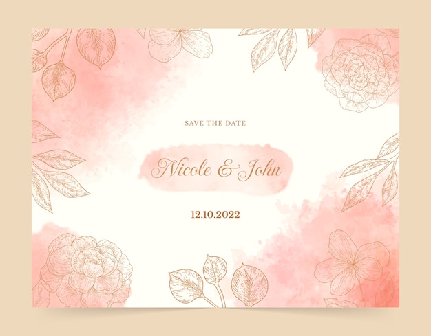 Vector gratuito photocall de boda con textura floral