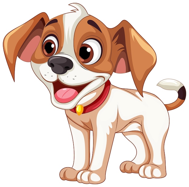 Pie de personaje de dibujos animados lindo perro
