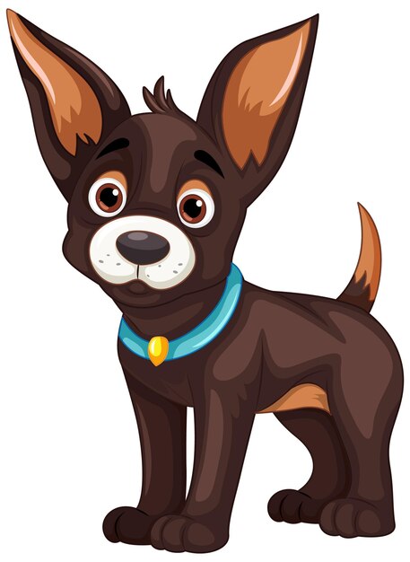 Pie de personaje de dibujos animados lindo perro