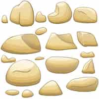 Vector gratuito piedras cartoon