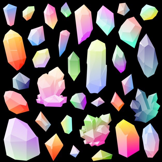 Piedras preciosas de colores
