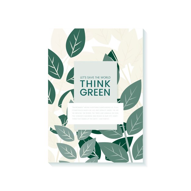 Piensa en el vector de conservación del medio ambiente verde vector